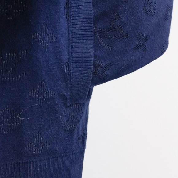 Louis Vuitton Navy LVSE Drop Needle Monogram Bomber Jacket - Picture 8 of 14